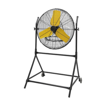 24 in. 3 Speeds Roll-About Tilt Stand Fan with Ball Bearing Powerful 2/5HP Motor - Bansa Rose