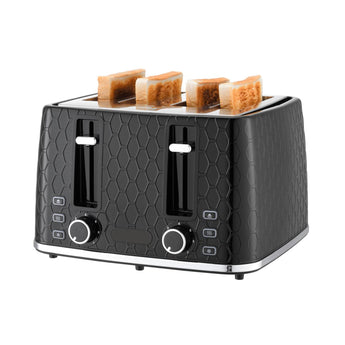 1500W 4 Slices Toaster in Black - Bansa Rose