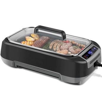 104sq.-in Black indoor grill with the Double U Heating Tubes - Bansa Rose