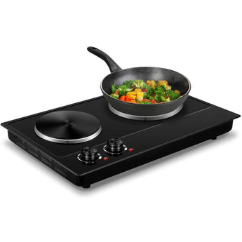 Double Die-Cast Burner 7.4-in and 6.1-in Black Hot Plate - Bansa Rose