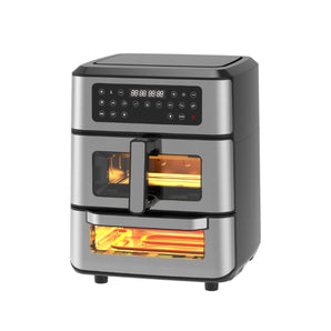 Friteuse à air avec affichage LED de 1800W et panier double