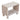 Table d'appoint extérieure rectangulaire en oxyde de magnésium beige de 23 po L x 18 po H
